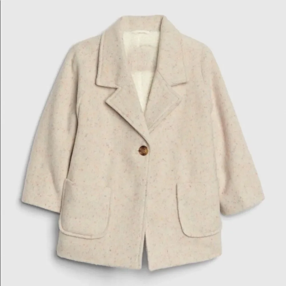 Gap Toddler Speckle Sherpa-Lined Car Coat size 2T